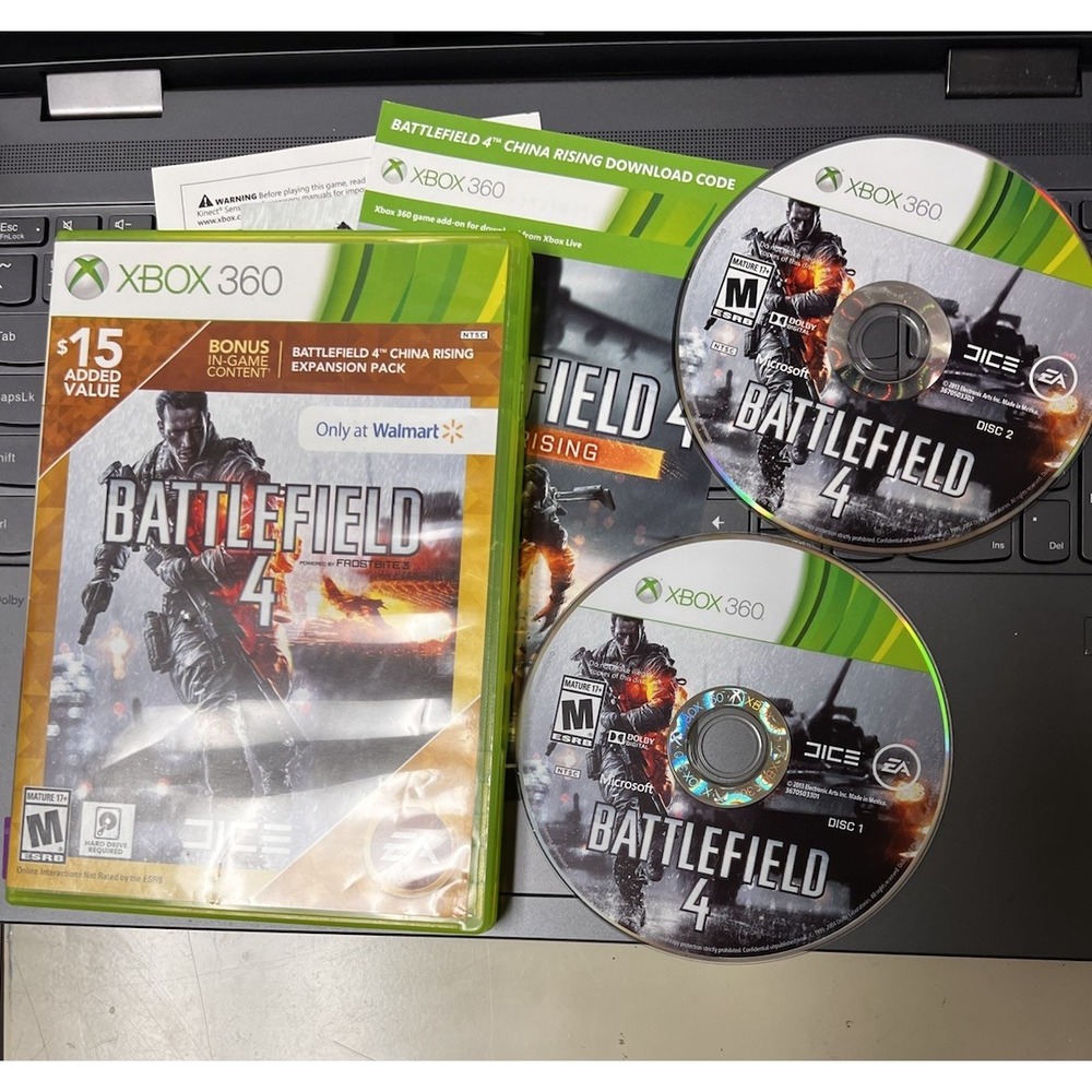 Battlefield‎ 4 Xbox 360 EA DICE 2-Disc Set with China Rising Expansion Case